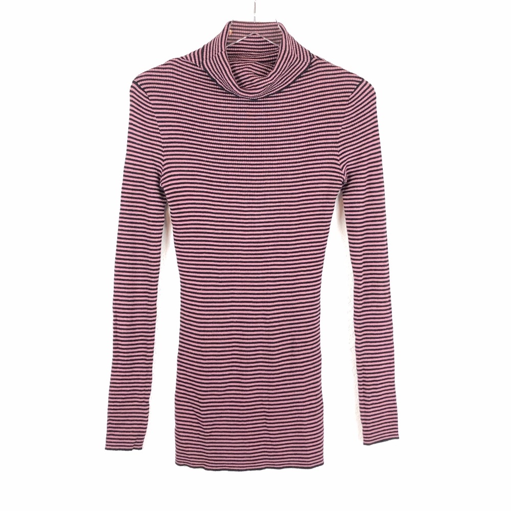 Only Love Collection Purple Striped Turtleneck